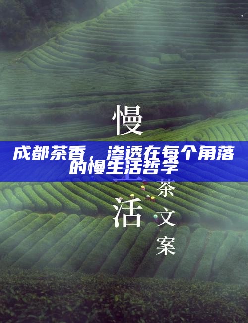 成都茶香，渗透在每个角落的慢生活哲学